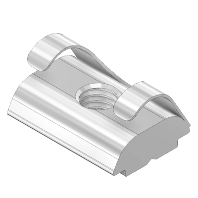 M5L-PF MODULAR SOLUTIONS ZINC PLATED FASTENER M5 LONG RECTANGLE NUT W/POSITION FIX